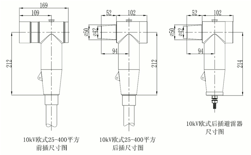 bm11222宝马娱乐网站核材15kV欧式630-1250A非屏障型可疏散毗连器结构尺寸1.gif
